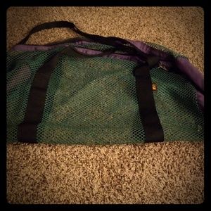 Vintage REI mesh duffle bag